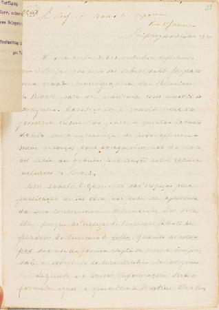 ["Traducção", versão para o português de carta de de F.A. Brockaus ao Barão de Capanema, escrita de Leipzig em 4 de dezembro de 1901]