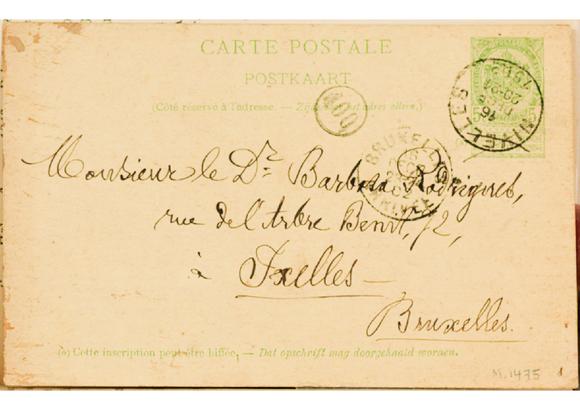 [Cartão postal enviado por Alfredus Cogniaux a João Barbosa Rodrigues, datado de 16 de outubro de 1902]