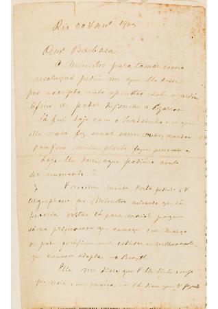 [Carta do Barão de Capanema a João Barbosa Rodrigues, escrita do Rio de Janeiro em 20 de janeiro de 1903]